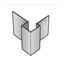 Picture of outer corner Asymmetrisch L=3M Alu C01 Everest White
