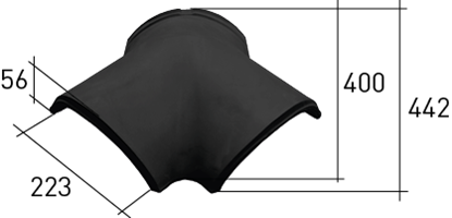 Picture of La Escandella matt black glazed trouser piece 3Z