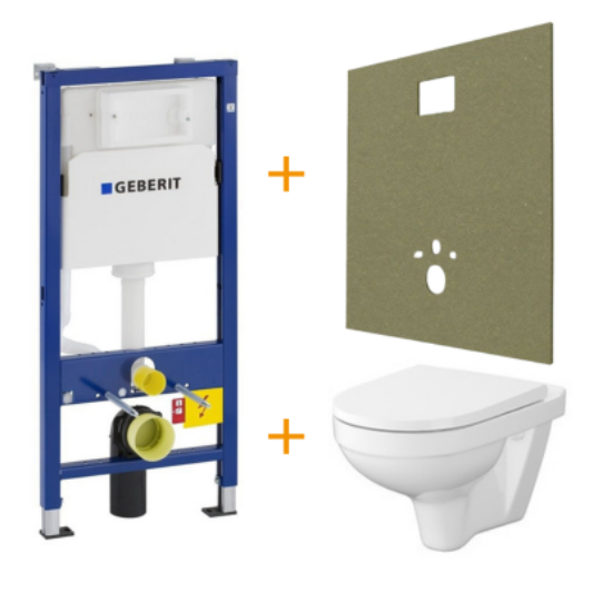 Picture of Hangtoilet Set met MDF plaat + toiletbril softclose