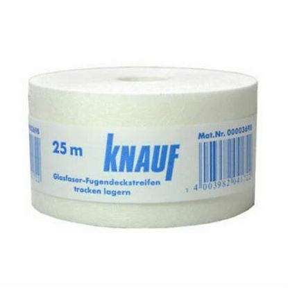 Toon details van KNAUF WAPENINGSBAND IN GLASVEZEL 50MM x 25M KNAUF WAPENINGSBAND IN GLASVEZEL 50MM x 25M